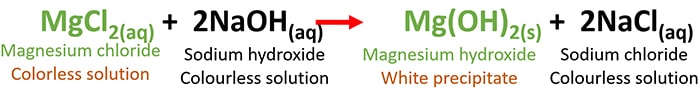 MgCl2 + NaOH